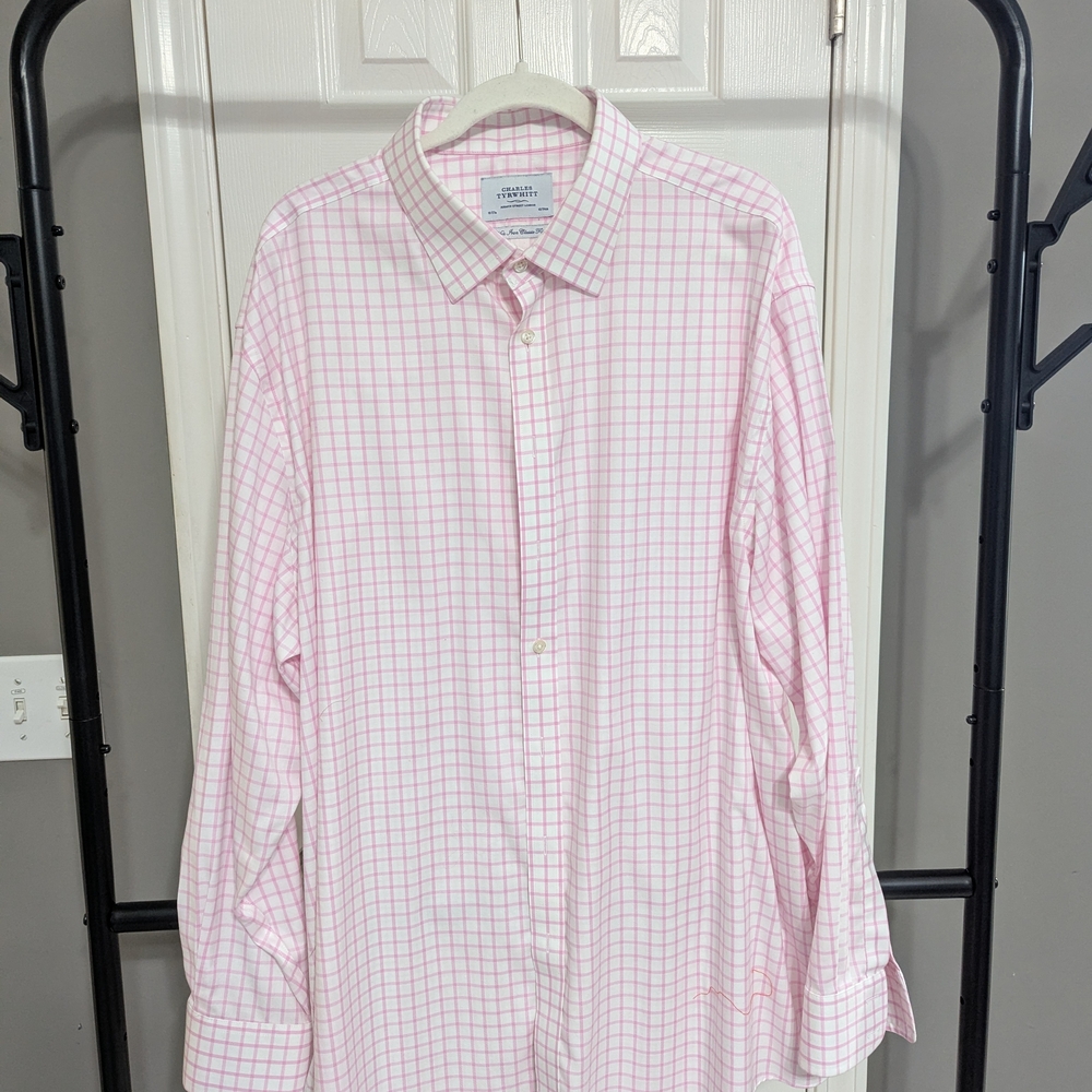 Charles Trywhitt Men's Pink & White Shirt